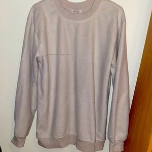 “If It Were Me” Neutral shade sweater. With lined right side stitching.